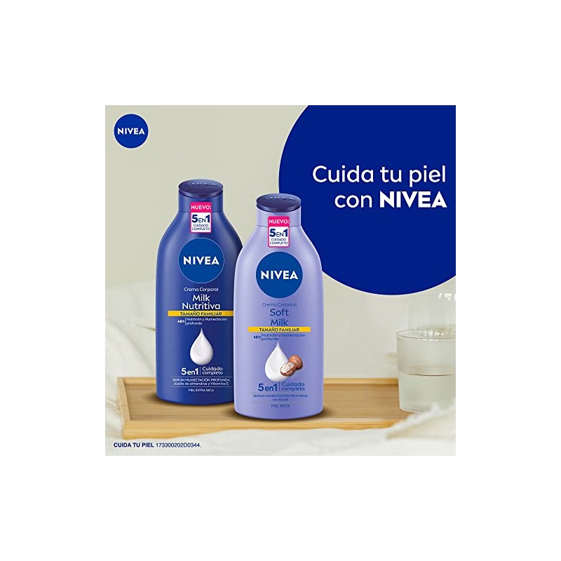 Nivea Crema Corporal Humectante Body Milk Nutritiva 650 Horas Humectación