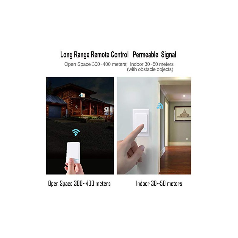 KCMYTONER 1PK Mini Wireless Light Switch with Wall Panel and