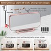 Peakeep Slim Digital Mirror Clock, Aesthetic Alarm Clock for Bedroom