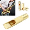 J-ouuo Alto Saxophone Mouthpiece Gold Color Metal Multifunctional Sax Mouthpiece