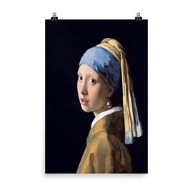 Vintage Poster - Johannes Vermeer's Girl with a Pearl Earring 0008 - Premium Luster Photo Paper Poster (24x36)