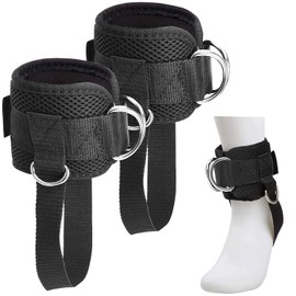 Taicols Ankle Straps for Cable Machines, Adjustable Ankle Strap, D-Ring Ankle Strap, Workout Fitness Ankle Cuffs, Adjustable Ankle Support Brace for Kickbacks, Glute, Leg, Abs, Lower Body Exercises