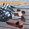 Fintie Double Eyeglass Case with Carabiner Hook, Portable Vegan Leather