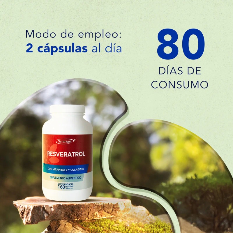 Suplemento en cápsula Naturagel Suplementos Alimenticios Resveratrol x 700mg