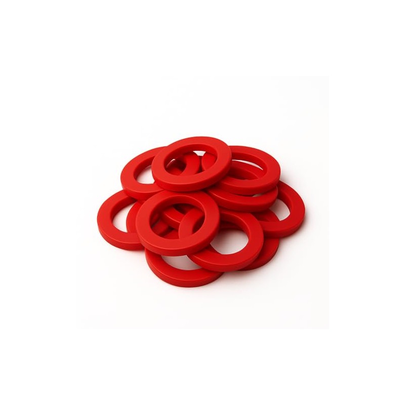 20-Pack 1/2 Inch Garden Hose Washers – Heavy Duty Red