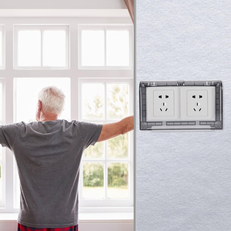 Housoutil Flip Weatherproof Cover Outlet Cover, Wall Switch Socket Face