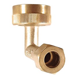 Repairwares 3/4 Inch FHT Hose x 3/8 Inch OD Compression Tube Appliance Water Inlet Brass Swivel Gooseneck Fitting W10685193 W10273460 W10574777