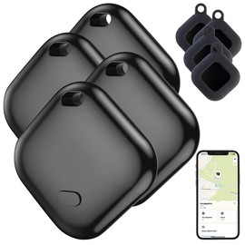 Callstel AirTag Compatible: Set of 4 Key Finders, AirTag Certified, Where is? App, IPX4 Case (Key Fob, Bluetooth, Item Locators)