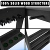 Billmart Pool Stick Holder Wall Mount, 8 Cues Solid Wood