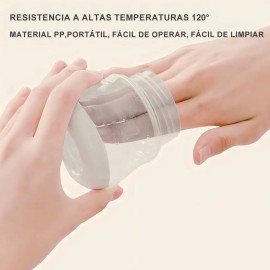 Leche Materna Extractor Lactancia Tiraleche Succión Manual Recolector Máximo 180mL Libre de BPA Biberón de Vaca 2en1 Almohadilla de Silicona transparente Pétalo Funda SIMUKY®