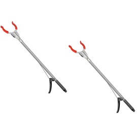IIT TWO! ALL METAL 36" Trash Picker Waste Pick Grabber Tool Reach Aluminum Grip Claw