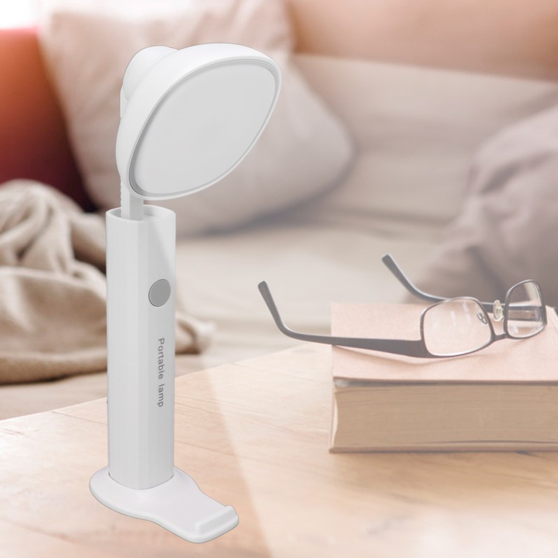 Foldable Desk Lamp Rechargeable Square Flashlight Shape Dimmable Table Night