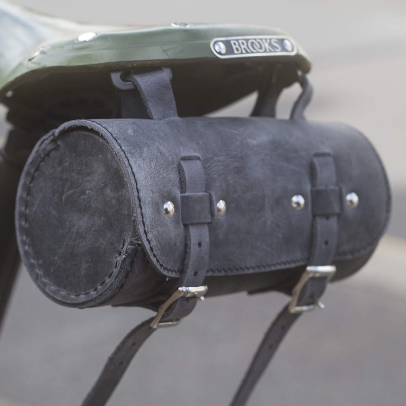 London Craftwork Leather Roll Bag + Bicycle Repair Kit (Multitool,