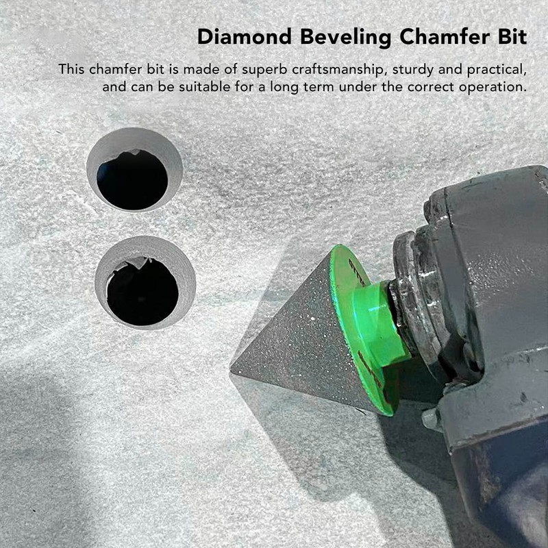 M14 Green Diamond Beveling Chamfer Bit Simple Operation 60° Base