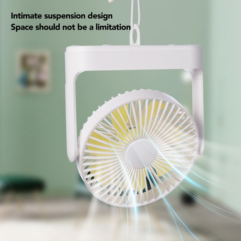 USB Desk Fan Wall Mounted Hanging Desk 3 in 1