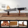 Biobasedon Knife Display, Natural Walnut Wood Single Knife Display Stand,