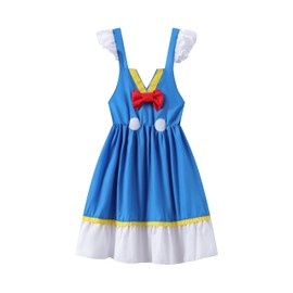 Daisy Duck Twirly Soft Dress Princess Dress Costume Donald Duck Outfit for Toddler 3 Years