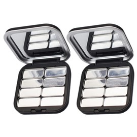 Beaupretty 2pcs Empty Lipstick Palette DIY Lipstick Lip Balm Blusher Containers Refillable Makeup Eyeshadow Storage Case Box with Mirror