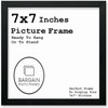 7x7 Inches Black Square Photo & Picture Frame Home Decor