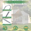 YANYUCB Ground Anchors,8 Pack Galvanised Threaded Steel Rebar Stakes,Trampoline Stakes,12