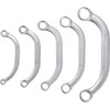 BGS 1222 Obstruction Ring Spanner Set, Silver/Black, 1/4-7/8-Inch, Set of