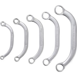 BGS 1222 Obstruction Ring Spanner Set, Silver/Black, 1/4-7/8-Inch, Set of 5 Pieces