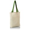 Bonamaison Printed Shopping Bag with Green Long Handles, Reusable Bag,