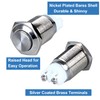 DMWD 2-Pack 19mm Latching Metal Waterproof Push Button Switch ON-Off