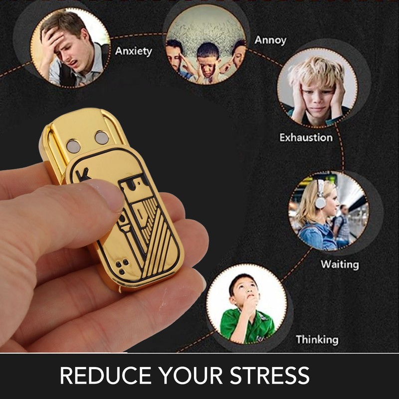 Slider Stress Relief Toy Triple Layered Portable Magnetic Push Clicker