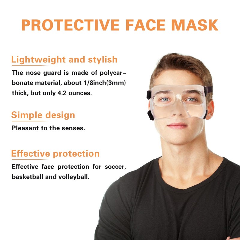 Nose Guard for Broken Nose, Protective Face Masks for Basketball