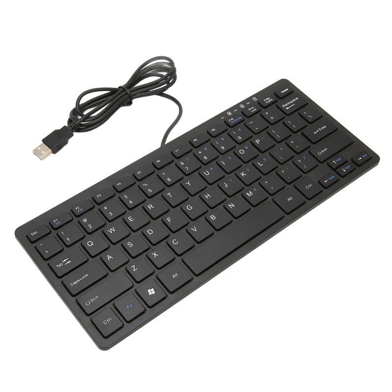 Mini Keyboard Mini Ultra Thin 78 Keys USB Wired Keyboard