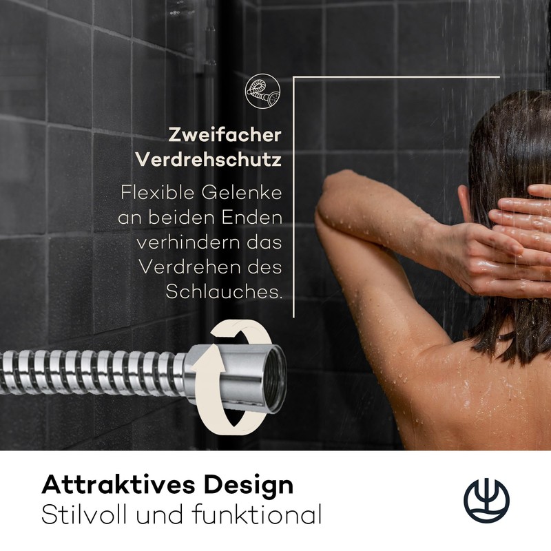 KLUDI -X1 Universal Shower Hose 1.60 m, Flexible Shower Hose