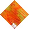 Wissmach Stained Glass Sheet: Orange and Green, Wisspy Opal by