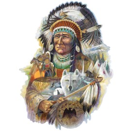 Bits and Pieces – 750 Piece Jigsaw Puzzle for Adults – Spirit of The Wind - Native American Jigsaw Puzzle by Artist Ruane Manning, Completed Puzzle Size: 20" x 27"