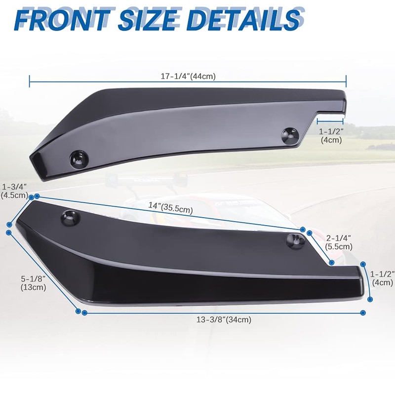 KEEPDSGN Front Bumper Lip Universal Spoiler for Car (Original Sharp