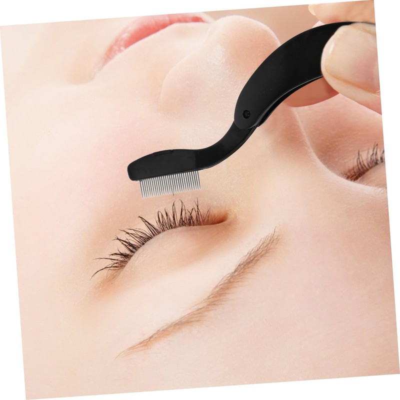 SAFIGLE Dense Lash Comb Eyebrow Brush Portable Eyelash Separating Tool