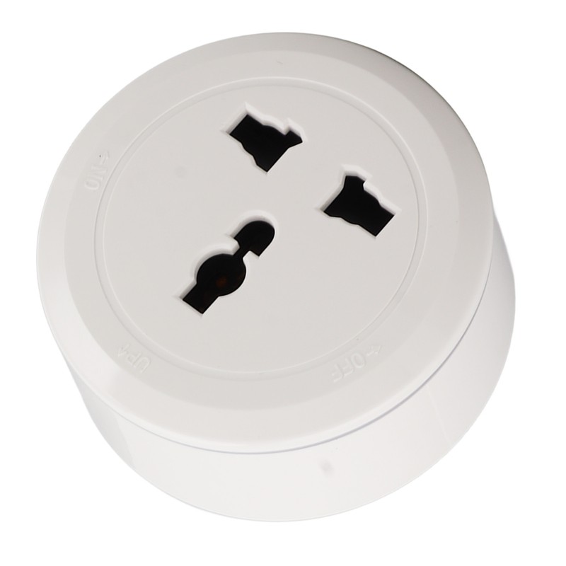 13A Power Track Socket Multifunctional White Round Surface Mounted Movable