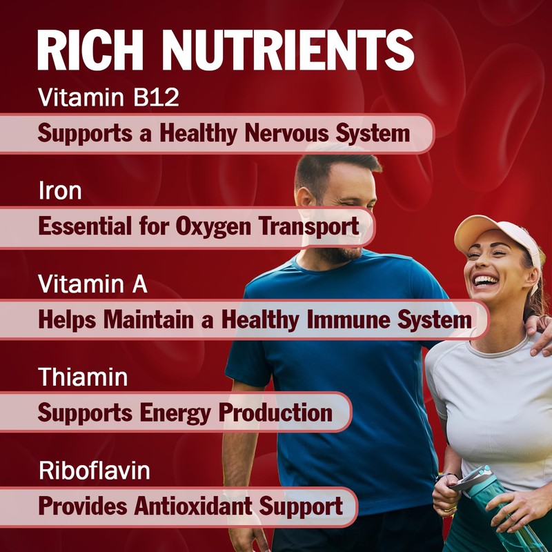 Maltaglobin Vitamin B12 Dietary Supplement, Hemoglobin Support, B12 Vitamins for