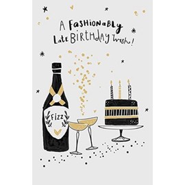 ‎UK Greetings Fashionably Late Belated Birthday Card