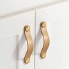 Pack of 4 Leather Furniture Handles Genuine Leather and Copper