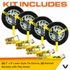 VULCAN Car Tie Down with Flat Hooks - Lasso Style