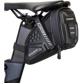 UNIQOCK Bicycle Saddle Bag, Waterproof, Seat Bag, Tail Bag, 2.3 gal (10 L) Large Capacity, Road Bike, Mountain Bike, Foldable, Includes Reflective Logo, Easy Installation, (M)