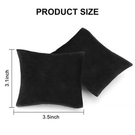 Lxnoap 3 pcs Black Velvet Bracelet Watch Pillow Jewelry Displays 3 inch Bracelet Bangle Watch Display Holder