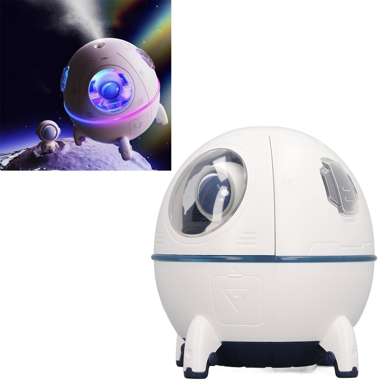 Space Capsule Humidifier Quiet Cool Mist Humidifier 220ML USB Desktop