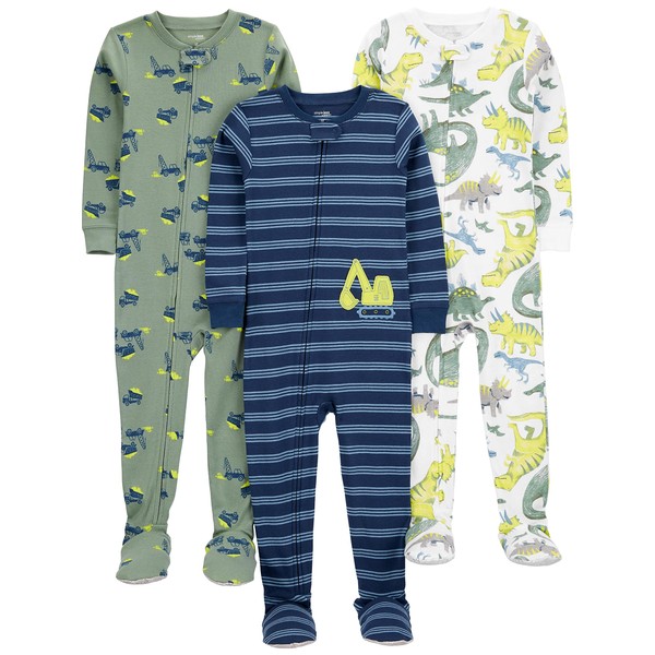 Simple Joys by Carter's Baby Boys' 3-Pack Snug Fit Footed