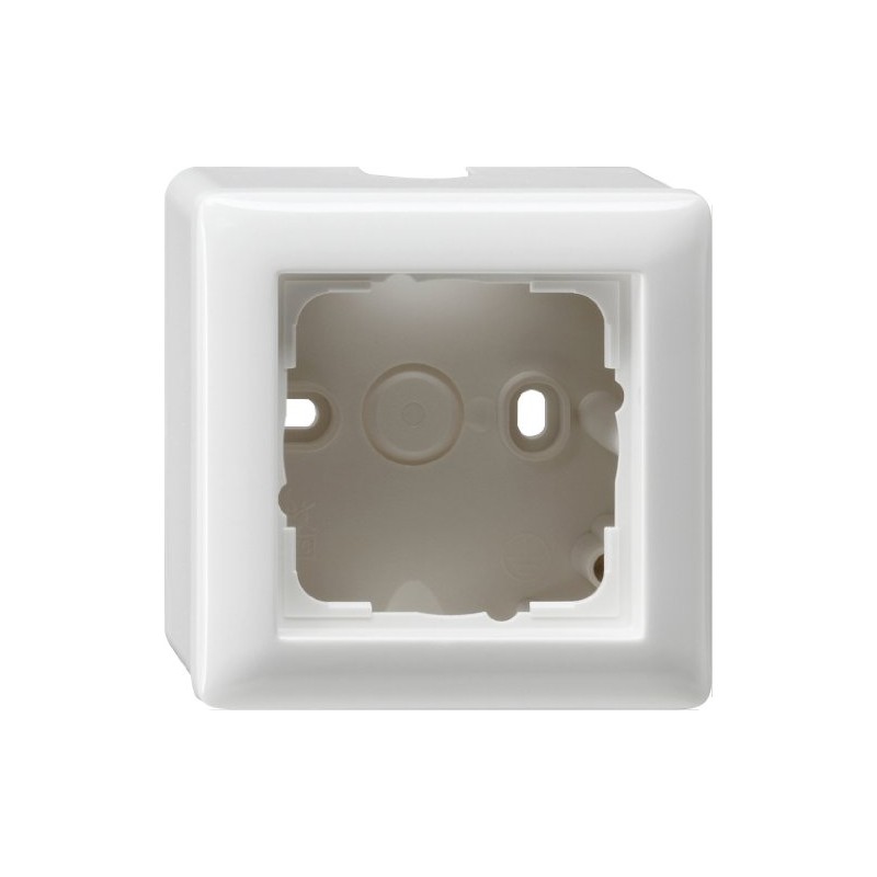 GIRA 006103 Surface-Mounted Housing with Frame for 1 Socket Glossy