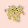 Unbranded YELLOW LILY SEQUIN FLOWER CUTE PLANT DETAILED IRON ON