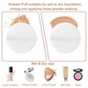 4 Stück Make-up-Puderquasten, waschbare 2,36 Zoll große Make-up-Puderquasten-Pads aus Baumwolle,