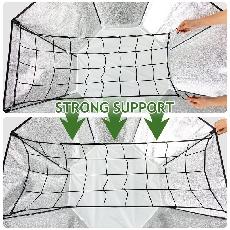 3 Pack Grow Tent Trellis Netting 2x4', Heavy Duty Elastic