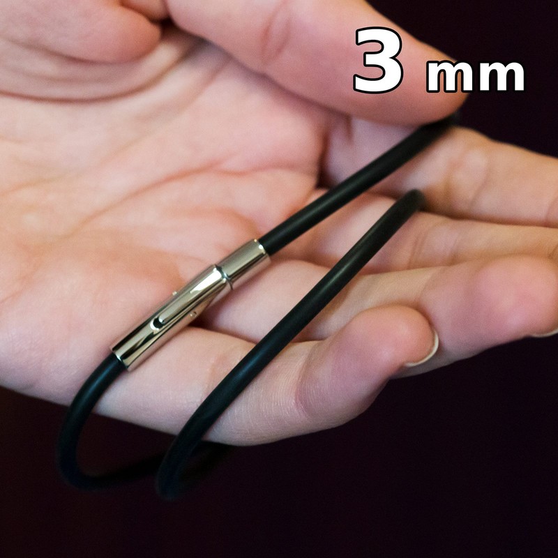 Fly Style Rubber Necklace or Bracelet, Rubber Band Black Collar,